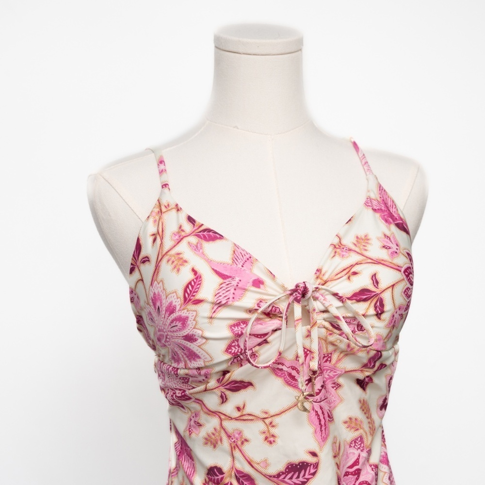 Seafolly Floral Drawstring Keyhole One Piece Swimsuit - Picture 3 of 11